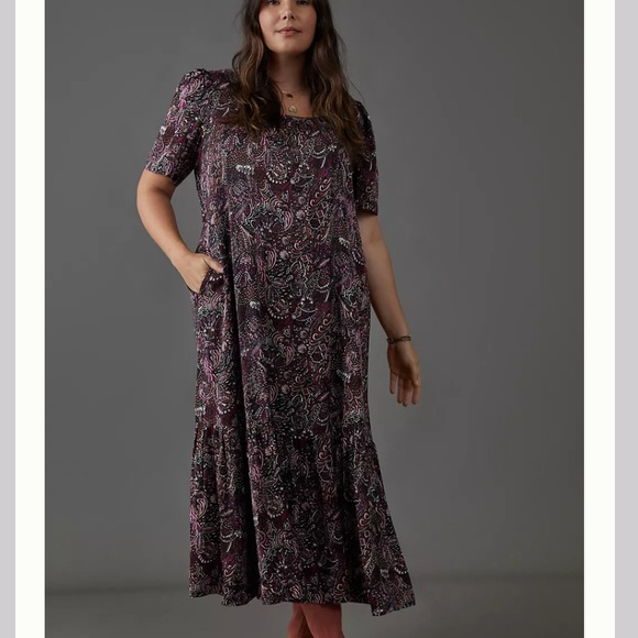 NWT ANTHROPOLOGIE Lisabetta Maxi Dress 1X and XS - Picture 3 of 11